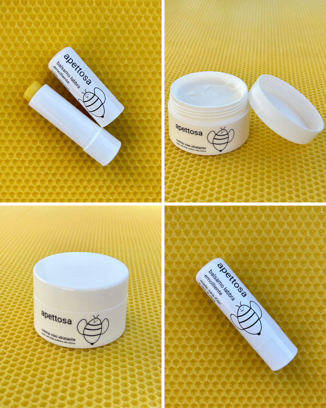 Dantina + apettosa balsamo labbra e crema viso